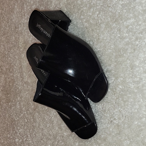 Jeffrey Campbell Petra shiny black heels - Picture 1 of 8